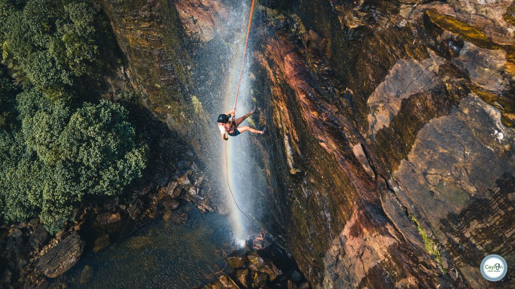 Abseiling Kotaganga Ella Falls, Knuckles