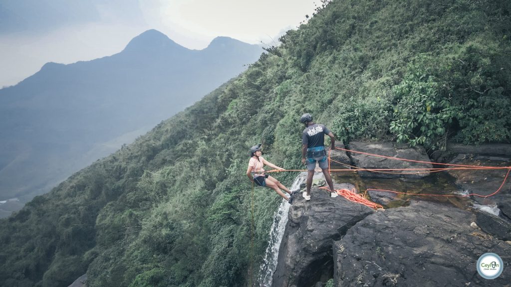 Abseiling Kotaganga Ella Falls, Knuckles